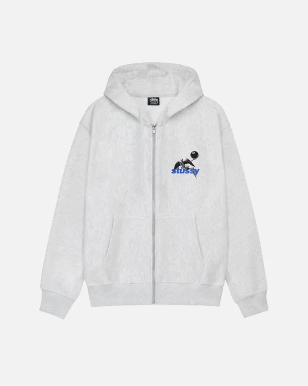 APOCALYPSE ZIP GREY HOODIE