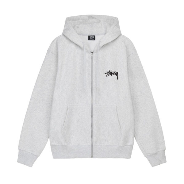 BURNING STOCK ZIP GREY HOODIE