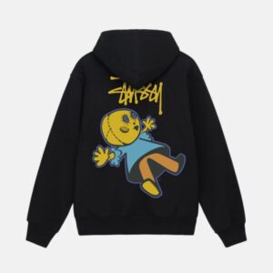 DOLLIE ZIP BLACK HOODIE