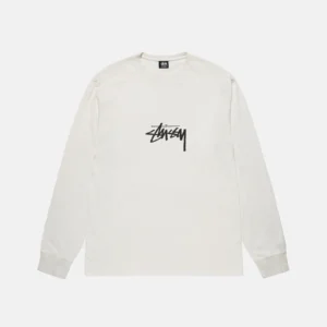 SMALL STOCK LS WHITE TEE PIGMENT DYED