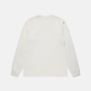 SMALL STOCK LS WHITE TEE PIGMENT DYED