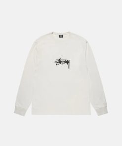 Small Stock Ls White Tee Pigment Dyed