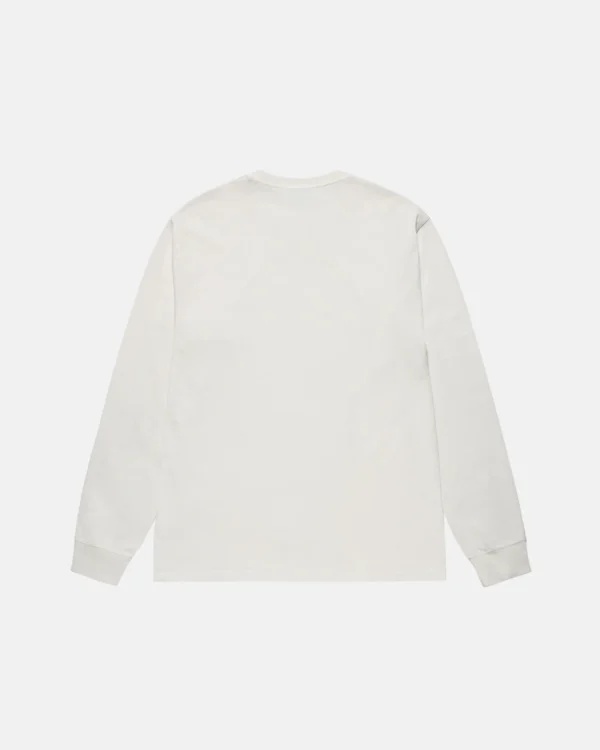 Small Stock Ls White Tee Pigment Dyed
