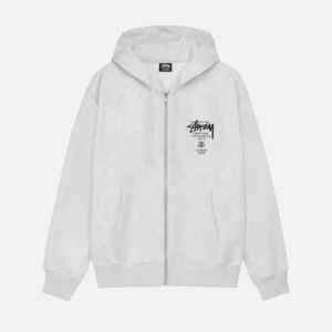 WORLD TOUR ZIP GRAY HOODIE