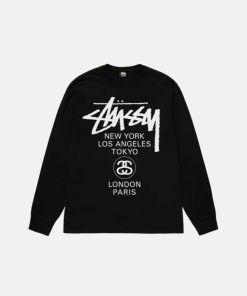 World Tour Ls Black Tee