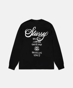 World Tour Ls Black Tee