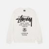 Stussy World Tour White Crew Pigment Dyed