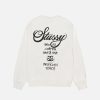 Stussy World Tour White Crew Pigment Dyed