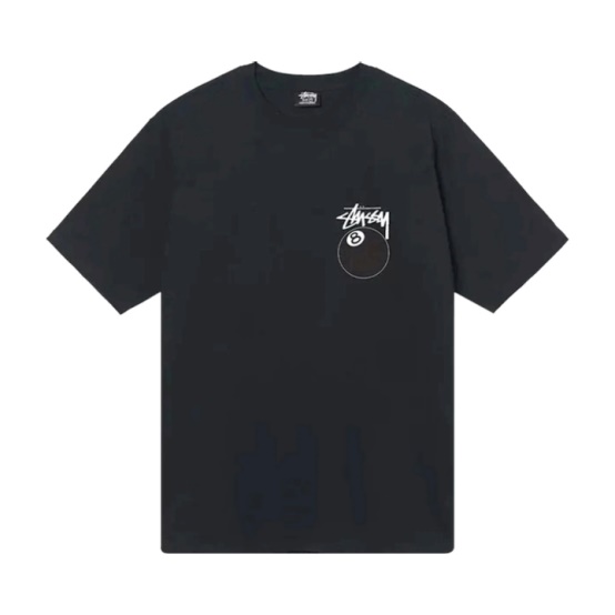 STUSSY 8 BALL BLACK TEE