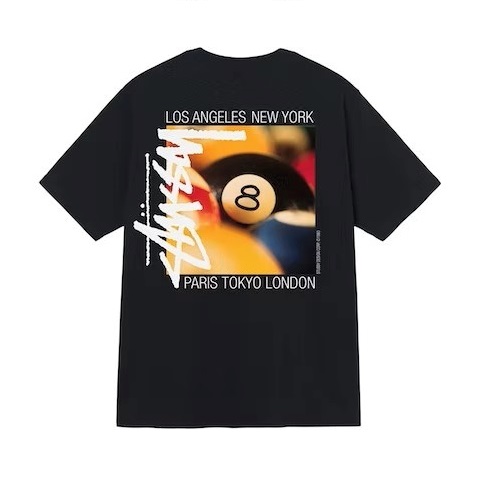 Stussy Billiards Black Tee