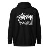 Stussy Honolulu Fleece Zip Up Black Hoodie