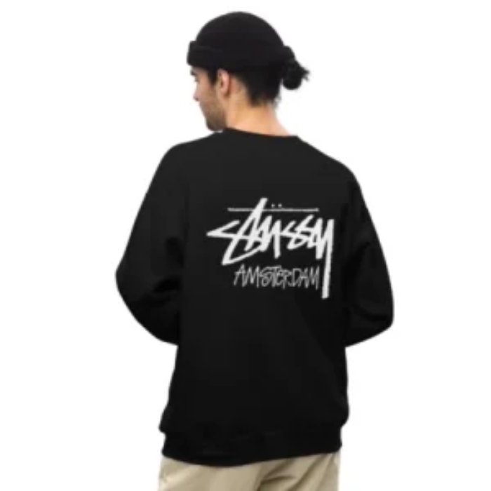 Stussy Amsterdam Crewneck Black Sweatshirt