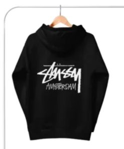 Unisex Stussy Amsterdam Black Hoodie