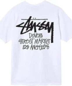 Unisex Stussy Los Angeles White Tee