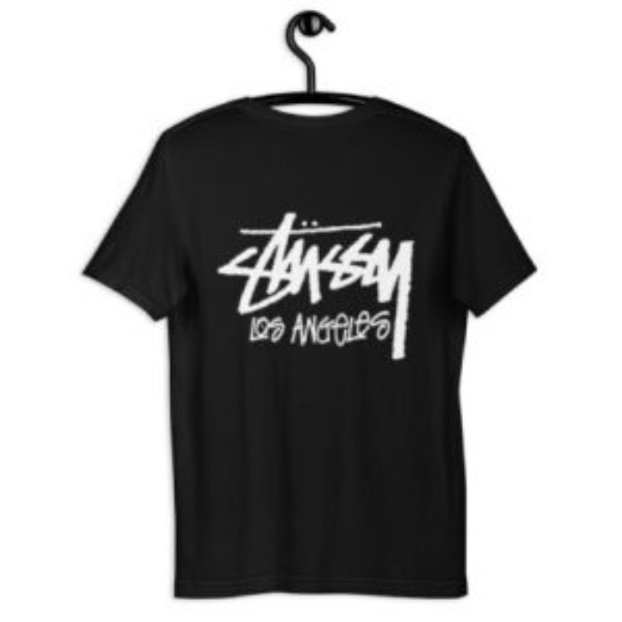 Unisex Stussy Los Angeles Black T-shirt