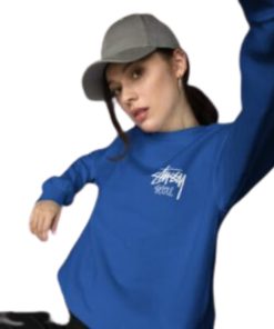 Unisex Stussy Seoul Blue Sweater