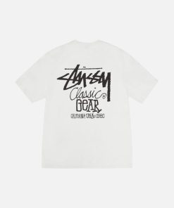 White Classic Gear Tee Pigment Dyed