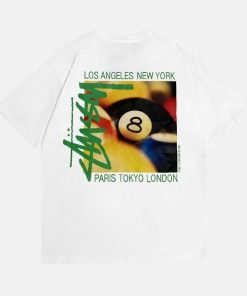 Stussy Billiards White T Shirt