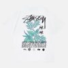 Stussy Bloom Tee Flowers Pigment Dyed White Tee
