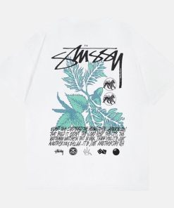 Stussy Bloom Tee Flowers Pigment Dyed White Tee