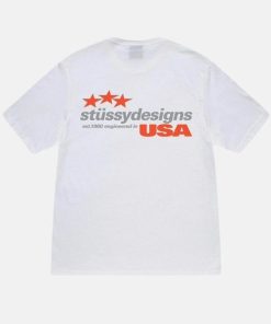 Stussy Designs USA White Tee